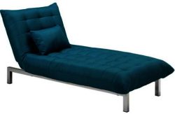 Durdham Fabric Chaise Longue Sofa Bed - Teal